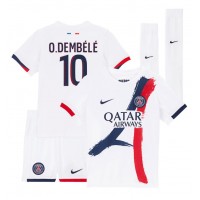 Fotballdrakt Barn Paris Saint-Germain Ousmane Dembele #10 Bortedraktsett 2024-25 Kortermet (+ Korte bukser)